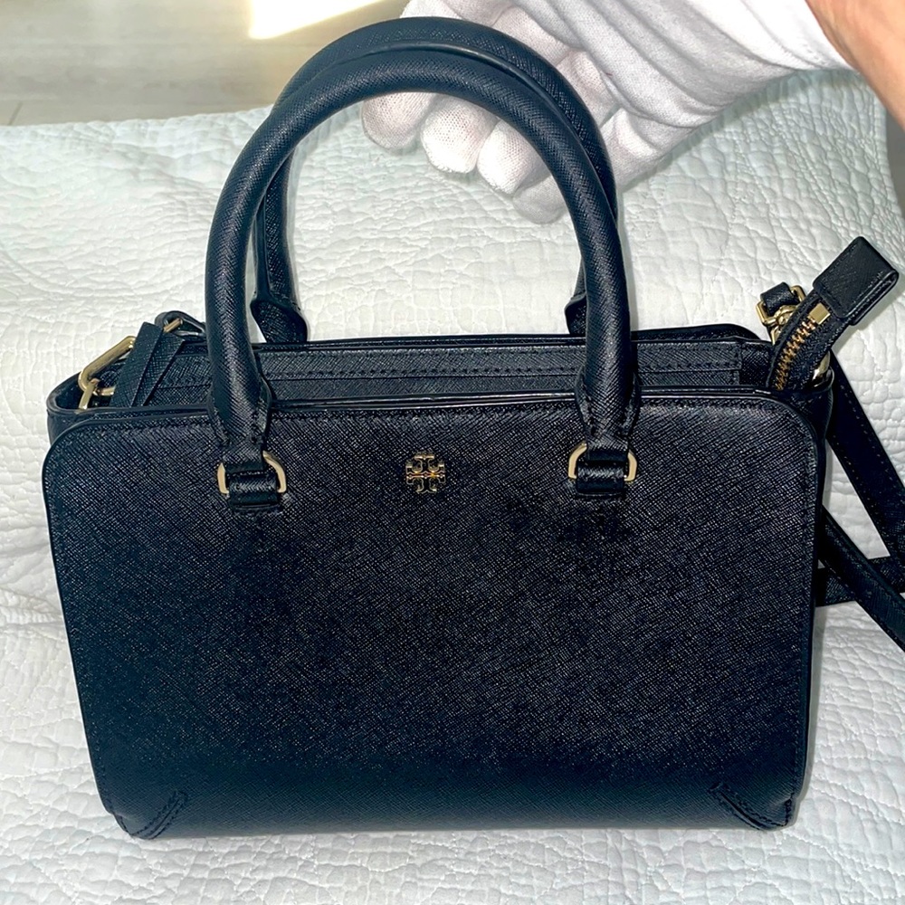 $349 - Dropped price - TORY BURCH Authentic Gorgeous Satchel in Black Leather
